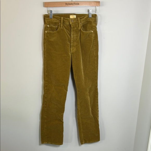 Mother The Tomcat Ankle Jean Hopscotch Tapenade Corduroy Sz 26 - Picture 2 of 14